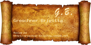 Greschner Brigitta névjegykártya